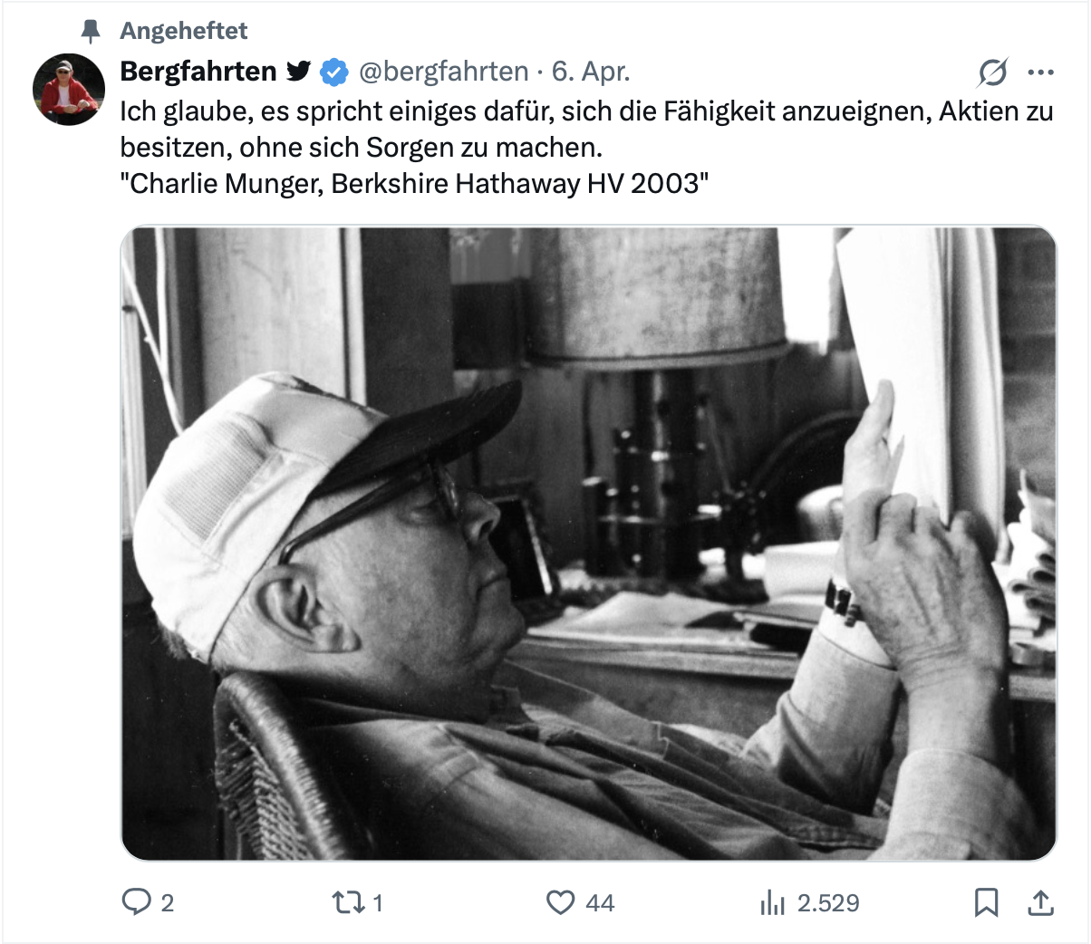 Charly Munger Sorgen